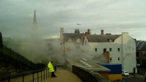 Fire near Inverness Castle