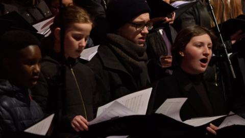 Choir during rehearsals