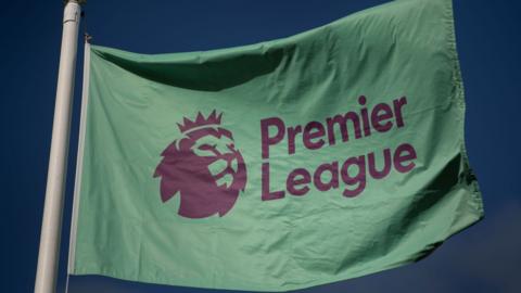 A flag with the Premier League logo