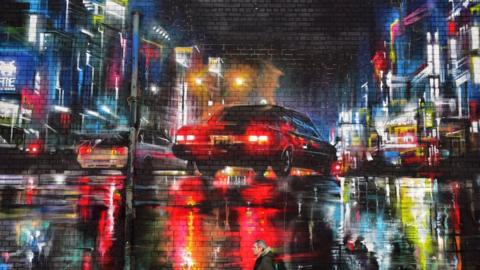 'Night Taxi' by Dan Kitchener, on Enfield Street in Belfast