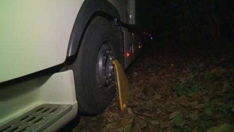 Clamped lorry