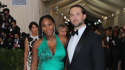 Serena Williams and Alexis Ohanian.