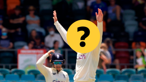 Photo of an England bowler with her face hidden