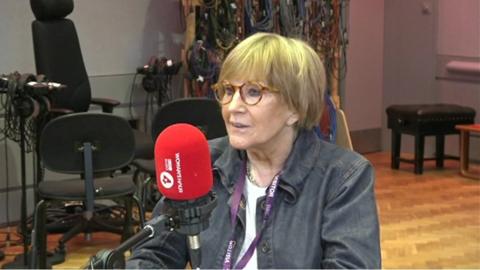 TV Presenter Anne Robinson in the Woman's Hour studio