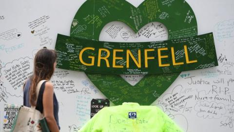 People gathered at Grenfell Memorial Community Mosaic