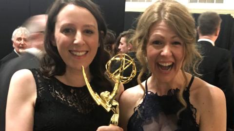 Anna McCleery and Vicki Lutas at the Emmys