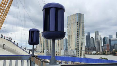 Wind turbine on O2 Arena