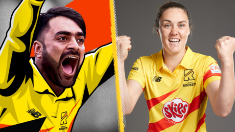 Rashid Khan and Nat Sciver