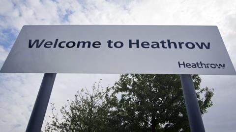 Heathrow airport sign