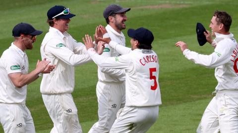 Glamorgan players celebrating