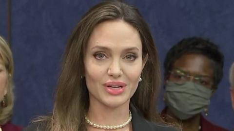 Angelina Jolie making a speech to US Congress