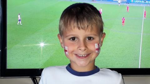 Sam, from Clevedon, who wrote to England's footballers saying how proud he was of them
