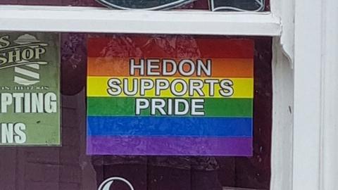 Pride poster in barbers