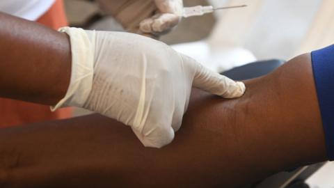 Kenya blood sample being taken