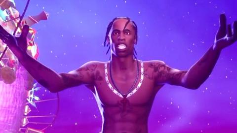 Travis Scott as seen inside Fortnite