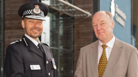 Chief Constable Rod Hansen with PCC Martin Surl