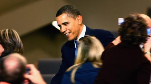 Barack Obama at the Copenhagen climate summit