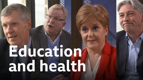 Scotland's political leaders faced their toughest interview yet with the chief from BBC comedy Scot Squad.