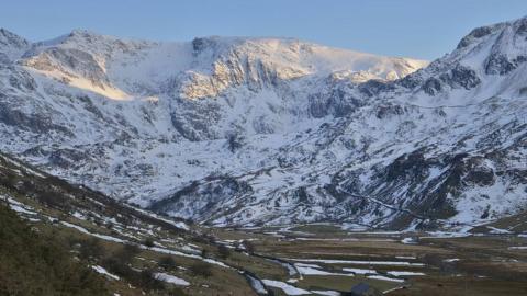 Ogwen Valley, Snowdonia, with snow