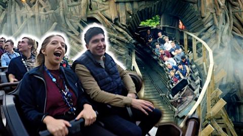 Graduates and a BBC reporter on a rollercoaster