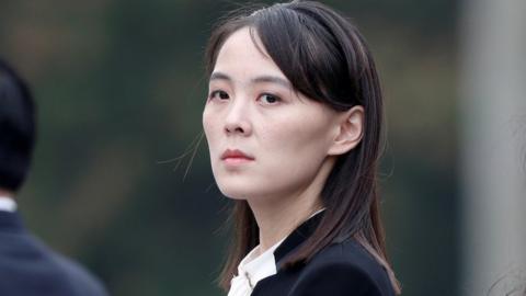 Kim Yo Jong, sister of North Korea"s leader Kim Jong Un attends wreath laying ceremony at Ho Chi Minh Mausoleum in Hanoi, Vietnam March 2, 2019