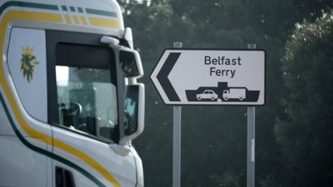 Truck at Belfast port