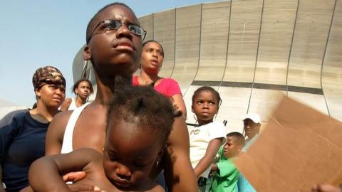 People in New Orleans sough refuge at the Superdome