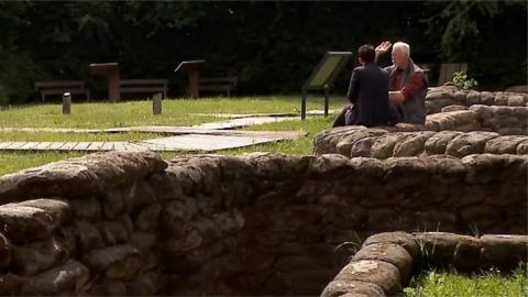 John sat near Yorkshire trench