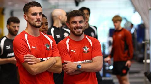 Taylor Harwood-Bellis (left) and Ryan Manning (right) at Solent University