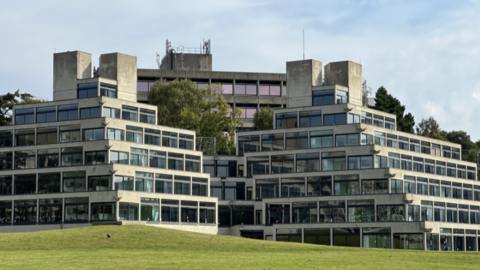 The famous Ziggurats buildings at the University of East Anglia