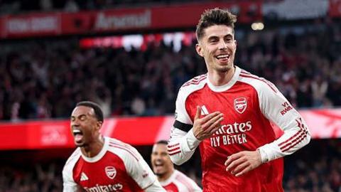 Kai Havertz scores for Arsenal