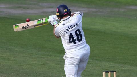 Tom Latham batting