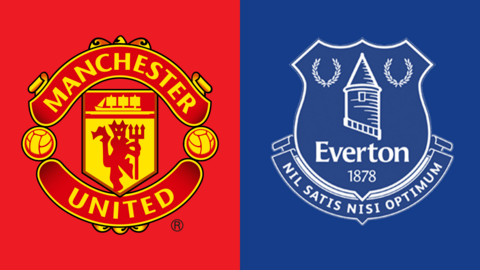 Manchester United and Everton club badges