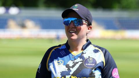  Glamorgan captain Lauren Parfitt smiles during the Vitality Blast