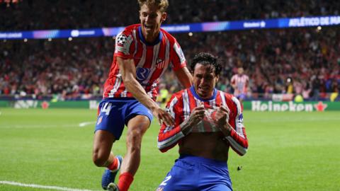 Atletico Madrid players celebrate