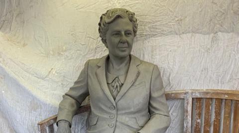 Agatha Christie statue