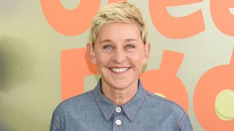 Ellen wears a light denim style shirt, has short blonde hair and blue eyes. She is smiling at the camera