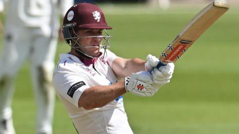 Jordan Hermann batting for Somerset