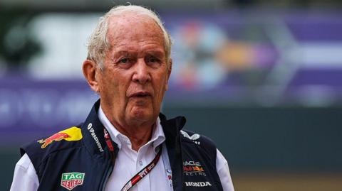 Helmut Marko in Red Bull team clothing