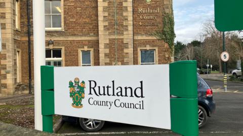 Council office sign in Oakham