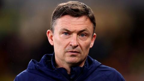 Preston North End boss Paul Heckingbottom looks on