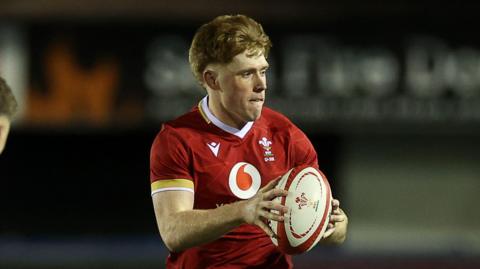 Osian Roberts carries for Wales Under-20s in their Six Nations win over England earlier this year