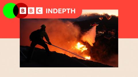 One fireman tackles a blaze