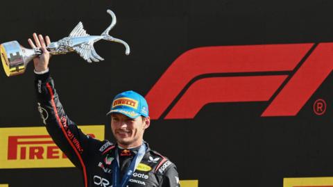 Max Verstappen celebrates winning the Italian Grand Prix