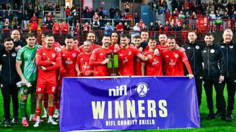 Larne win the Charity Shield