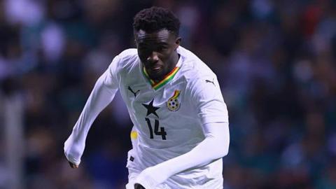 Joseph Opoku in action for Ghana at the 2026 World Cup