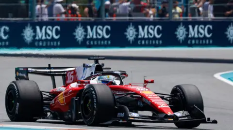 Ferrari's Charles Leclerc during Miami Grand Prix practice