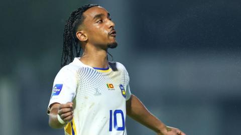 Dillon De Silva in action for Sri Lanka national side