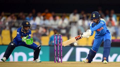 India batting against Sri Lanka.