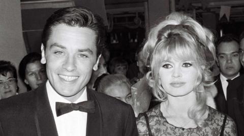 Brigitte Bardot and Alain Delon